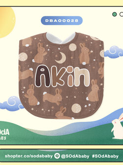 ผ้าซับน้ำลาย ใส่ชื่อได้ Rabbit Cuties Collection IIรหัส DBA00028 #SOdAbaby #RabbitCutiesCollection