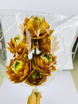 ดอกบัวสีทอง ขายเป็นดอก ดอกละ 35 บาท