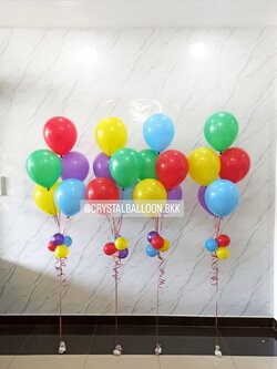 ลูกโป่ง วันเกิดเด็ก Theme Colourful ช่อลูกโป่ง 5 ลูก 4 ช่อ พร้อมตกแต่ง สามารถเปลี่ยนสีลูกโป่งได้