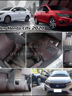 พรม6ดี ปูพื้นรถ Honda City 2020 เข้ารูป เต็มคัน