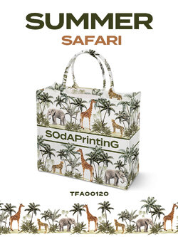 Book Tote Bag Summer Safari รหัส TFA00120 #ใส่ชื่อได้ #SOdAPrintinG