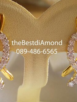 BE611+++ต่างหูเพชร ปลายฟ้า+++design เก๋สุดๆๆ Modern มากๆๆ เหมือนฟ้าแลบเลยค่ะ ใส่แล้วโฉบเฉี่ยว เปรี้ยวนิดๆ เก๋ไก๋แน่นอน