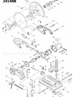 HANDLE 120 เครื่องตัดเหล็ก Makita 2414NB [#50] Pn.272021-4 (แท้) ##