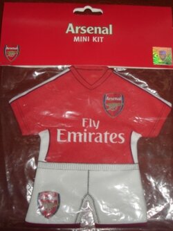 มินิคิต ชุดเสื้อติดกระจก ฟุตบอล สโมสรอาร์เซนอล - HOME KIT 2008/10 ใหม่ / ARSENAL Football Club Mini Kit - HOME KIT 2008/10 NEW
