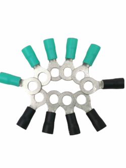 หางปลากลม มีปลอกหุ้ม RV 3.5-6 (ห่อ=10ตัว) คละสี