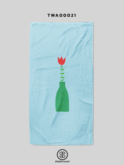 ผ้าเช็ดตัว พิมพ์ลาย Red Rose รหัส TWA00021 #SOdAtowel #SodAhome #ผ้าขนหนู #ผ้าเช็ดตัว #towel