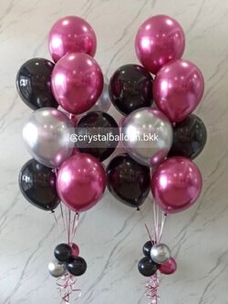 ลูกโป่ง แสดงความยินดี ช่อลูกโป่ง ช่อ 10 ลูก 2 ช่อ พร้อมตกแต่ง สามารถเปลี่ยนสีลูกโป่งได้