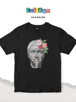 เสื้อยืดพิมพ์ลาย Collage Camila I รหัส CEA00450 สีดำ #เสื้อยืด #Collage