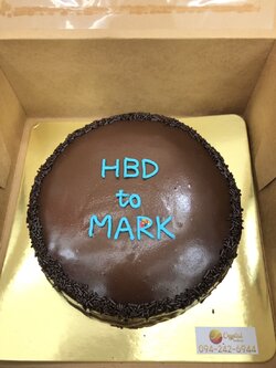 Chocolate Belgium Cake 2 ปอนด์ สามารถเปลี่ยนข้อความได้