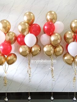 ลูกโป่งวันเกิด ช่อลูกโป่ง ช่อ 9 ลูก 4 ช่อ พร้อมตกแต่ง สามารถเปลี่ยนสีลูกโป่งได้
