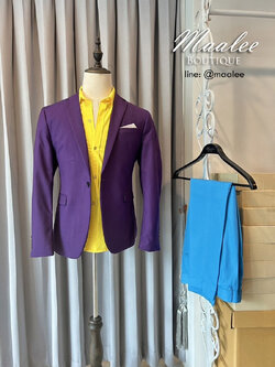 พร้อมเช่า ชุดสูทชาย แฟชั่น Set คละสี