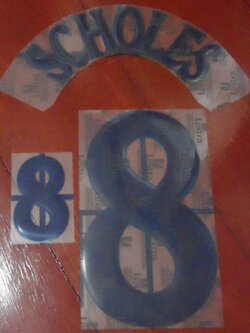 ชุดชื่อและเบอร์ติดเสื้อฟุตบอล #8 สโคลส์ ทีมชาติอังกฤษ (ชุดเหย้า 2002) PLAYER SIZE ชุดลุยศึกฟุตบอลโลก 2002 ใหม่ / #8 SCHOLES ENGLAND National Football Team (Home 2002) PLAYER SIZE Name and Number Set World Cup 2002 NEW