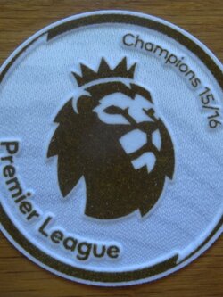 อาร์มสัญลักษณ์ฟุตบอล การแข่งขันฟุตบอลพรีเมียร์ ลีก - PREMIER LEAGUE CHAMPIONS 2015/16 PLAYER SIZE ใหม่ / PREMIER LEAGUE National Football League PLAYER SIZE Football Patch/Badge - PREMIER LEAGUE CHAMPIONS 2015/16 NEW