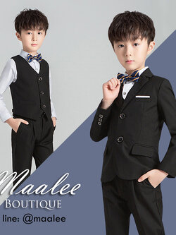 พร้อมเช่า ชุดสูทเด็กชาย สีดำ ** พร้อมเช่า ไซส์ 110, 120, 130, 140 , 150 , 160 ,170 **