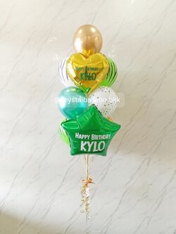 ลูกโป่ง วันเกิดเด็ก ช่อลูกโป่งฟอยล์หัวใจ ขนาด 18",ฟอยล์ดาว ขนาด 24" ช่อ 10 ลูก 1 ช่อ พร้อมตกแต่ง สามารถเปลี่ยนสีลูกโป่ง/เปลี่ยนข้อความ/เปลี่ยนสี-ฟอยล์ตกแต่งได้