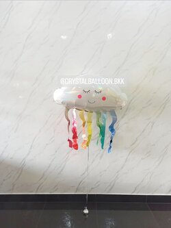 ลูกโป่ง วันเกิดเด็ก ฟอยล์ก้อนเมฆสายรุ้ง Anagram พร้อมตกแต่ง สามารถเปลี่ยนฟอยล์ตกแต่งได้