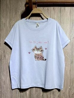 เสื้อยืดลายปักสกรีนลายแมว 9am