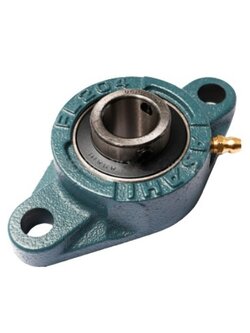 ตลับลูกปืนตุ๊กตา ทรงวงรี (รูปไข่) รูเพลา 1/2 นิ้ว (4 หุน) ASAHI อาซาฮี รุ่น UCFL204-12 Pn.A211-0155 (แท้) ##