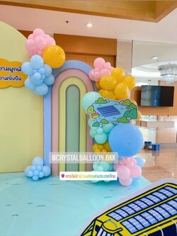 Organic Backdrop เปิดงาน Theme สีพาสเทล (ราคาไม่รวมฉาก) พร้อมตกแต่ง ราคาโทรสอบถาม สามารถเปลี่ยนสีลูกโป่งได้