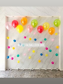 ลูกโป่ง ประดับภายในงาน ลูกโป่งฟองอากาศ Theme คัลเลอร์ฟูล 10 เส้น พร้อมตกแต่ง สามารถเปลี่ยนสีลูกโป่งได้