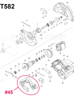 ด้ามจับ เลื่อยวงเดือน Maktec MT582 [#45] Pn.452089-8 (แท้) ##