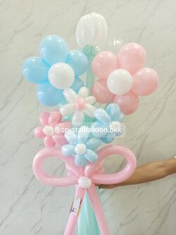 Flower Balloon Medium Bouquet ช่อ 7 ดอก พร้อมตกแต่ง สามารถเปลี่ยนสีได้