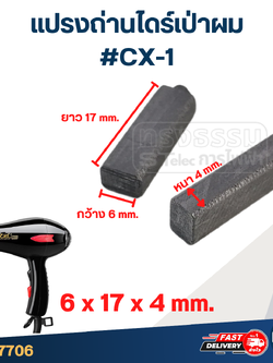 ถ่านไดร์เป่าผม, แปรงถ่านไดร์เป่าผม #CX-1