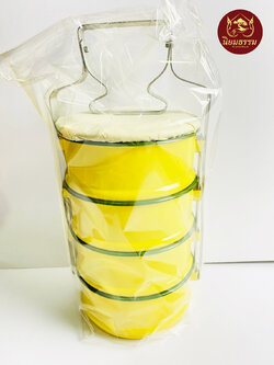 ปิ่นโตเคลือบ ตรานกแพนกวิน ขนาด 14 ซม. 4 ชั้น