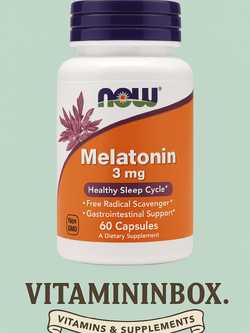 Now Foods, Melatonin, 3 mg, 60 Capsules