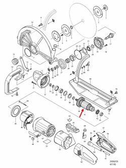 ทุ่น เครื่องตัดคอนกรีต Makita มากีต้า 4114S, 4112S (แท้) ##