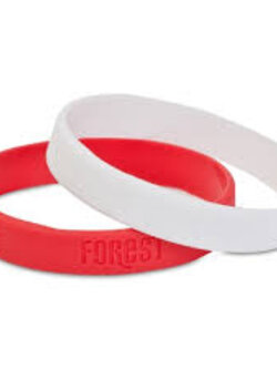 สายรัดข้อมือซิลิโคนฟุตบอล สโมสรน็อตติ้งแฮม ฟอเรสต์ - FOREST ใหม่ / NOTTINGHAM FOREST Football Club Silicone Wristband - FOREST NEW