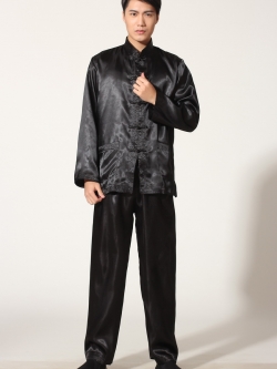 Pre-order ชุดจีนชาย แขนยาว สีดำ