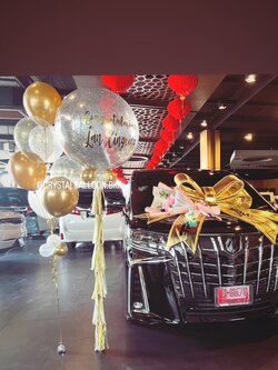 ลูกโป่ง แสดงความยินดี รับรถใหม่ Bubble ขนาด 36" พร้อม ช่อลูกโป่ง ช่อ 7 ลูก 1 ช่อ,ลูกโป่งใส ใส่กลิตเตอร์ พร้อมตกเเต่ง สามารถเปลี่ยนสีลูกโป่ง/เปลี่ยนข้อความ/เปลี่ยนขนาดได้