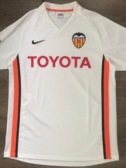 เสื้อฟุตบอล ทีมสโมสรบาเลนเซีย ชุดเหย้า 2006/07 S-Size / VALENCIA Football Shirt Home Kit 2006/07 Jersey S-Size