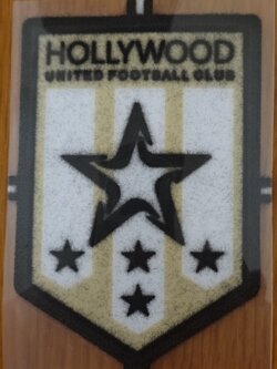 อาร์มสัญลักษณ์ ฟุตบอล สโมสรฮอลลีวูด ยูไนเต็ด - ตราสโมสร HUFC ใหม่ / HOLLYWOOD UNITED Football Club Patch/Badge - HUFC Logo NEW