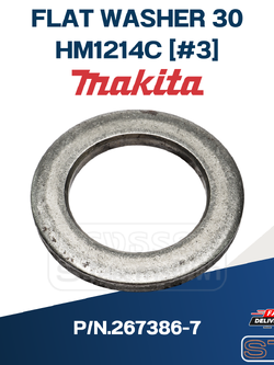 FLAT WASHER 30 เครื่องสกัดคอนกรีต Makita มากีต้า HM1214C [#3] P/N.267386-7 (แท้) ##
