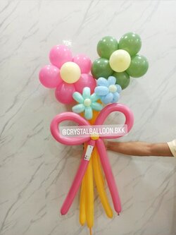 สั่ง Flower Balloon Small Bouquet ช่อ 4 ดอก พร้อมตกแต่ง สามารถเปลี่ยนสีได้