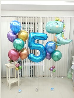 ลูกโป่ง วันเกิดเด็ก ช่อลูกโป่งไดโนเสาร์ Anagram ช่อ 5 ลูก 1 ช่อ พร้อม ช่อลูกโป่งสีโครเมี่ยม ช่อ 7 ลูก 1 ช่อ พร้อม ฟอยล์ตัวเลข ขนาด 40" 1 ชิ้น พร้อมตกเเต่ง สามารถเปลี่ยนสีลูกโป่ง/เปลี่ยนสี-ฟอยล์ตัวเลข/เปลี่ยนฟอยล์ตกแต่งได้