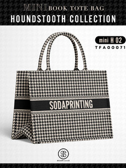 Mini Book tote bag HOUNDSTOOTH COLLECTION รหัส TFA00071 #ใส่ชื่อได้ #SOdAbag