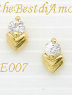 ชื่อสินค้า: ต่างหูเรียบๆ เก๋ๆ ไม่ใหญ่เกินไป ชุปทองแท้ 24 K รหัส BE007