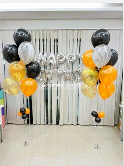 ลูกโป่ง Happy Birthday ฟอยล์HBD 16" 1 ชุด , ลูกโป่งช่อ9 ลูกโป่ง 2 ช่อ,ลูกโป่งลายหิน USA 2 ลูก,ลูกโป่งใส ใส่กลิตเตอร์ สามารถเปลี่ยนสีลูกโป่ง/เปลี่ยนข้อความ/เปลี่ยนขนาดได้