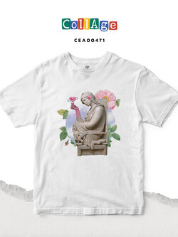เสื้อยืดพิมพ์ลาย Collage Venus II รหัส CEA00471 สีดำ #เสื้อยืด #Collage