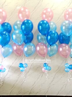 ลูกโป่ง วันเกิด ช่อลูกโป่ง ช่อ 7 ลูก 4 ช่อ พร้อมตกแต่ง สามารถเปลี่ยนสีลูกโป่งได้