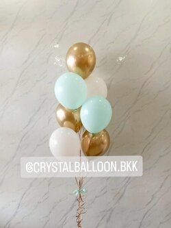 ลูกโป่งแบบช่อ ลูกโป่งช่อ 7 ลูก 1 ช่อ พร้อมตกแต่ง สามารถเปลี่ยนสีลูกโป่ง/สามารถเพิ่มข้อความที่ลูกโป่งได้