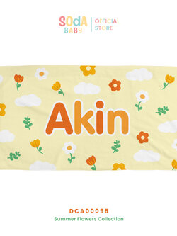 ผ้าเช็ดตัวเด็ก ลาย Flowers in the sky รหัส DCA00098 🌼🌸 #SummerFlowers #SOdAbaby