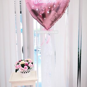 ลูกโป่ง ฟอยล์หัวใจ ขนาด 32"/40" มอบแด่คนพิเศษ พร้อมตกแต่ง สามารถเปลี่ยนสี-ฟอยล์ตกแต่ง/เปลี่ยนข้อความได้