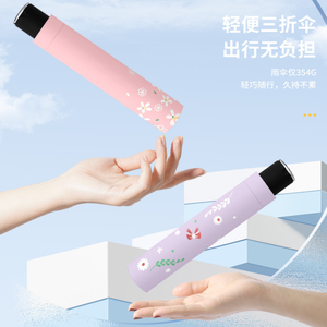 ร่มพับ 3 ตอน 24 นิ้ว 10 ก้าน ผ้า 170T UPF50+