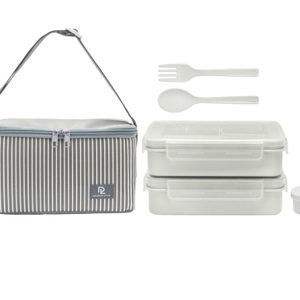 ชุดกล่องอาหารพลาสติก รุ่นดับเบิ้ลล็อค (2 กล่อง/ชุด)