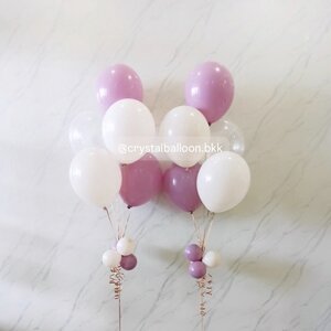 ลูกโป่งเกิด ช่อลูกโป่ง ช่อ 5 ลูก 2 ช่อ Theme ม่วง พร้อมตกแต่ง สามารถเปลี่ยนสีลูกโป่ง/เปลี่ยนข้อความ/เปลี่ยนสี-ฟอยล์ตกแต่งได้