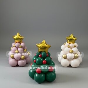 ลูกโป่ง ธีม Christmas ตกแต่งธีม ต้นคริสมัส ขนาดความสูง 60 Cm ลูกโป่งสามารถเปลี่ยนสีได้ / ธีมสามารถเปลี่ยนได้